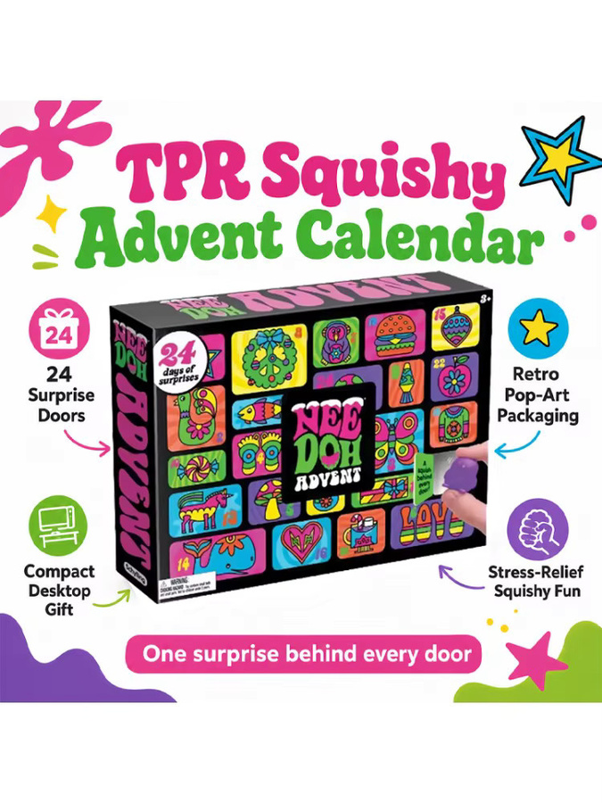 NeeDoh Kalender-Überraschungsbox, 24-Tage-Countdown bis Weihnachten - Bild 4