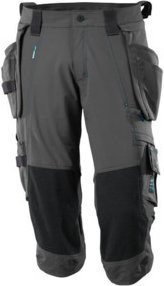 Mascot Dreiviertel-Hose mit Hängetaschen in Dunkelanthrazit und reflektierenden Details aus Cordura Stretch - Bild 1