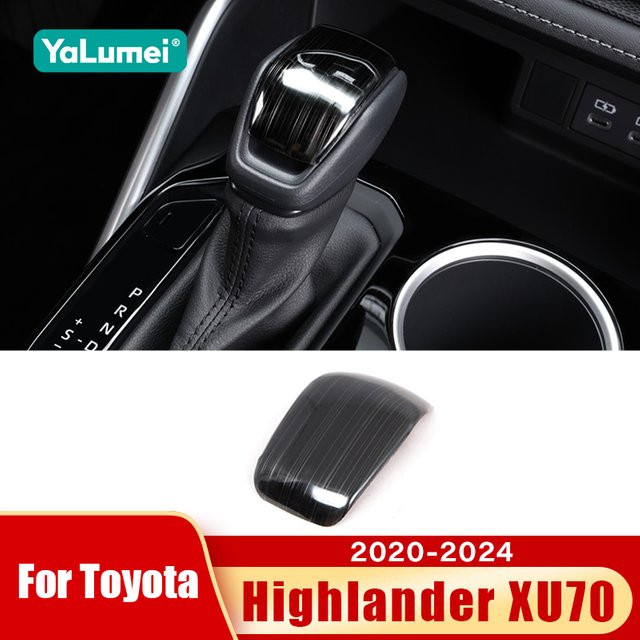 YaLumei Schaltschuh-Abdeckung für Toyota Highlander XU 70 (2020-2024), Getriebe-Shift-Panel Schutz und Dekoration, Schwarz - Bild 1