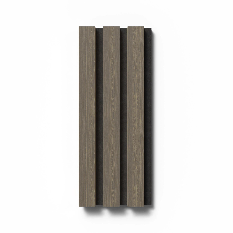 Denpanels Akustikpaneel Muster Eiche Geölt in Braun mit schwarzem Filz, B: 29,5 cm, H: 15 cm - Bild 2