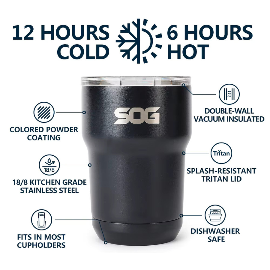 SOG Thermo-Kaffeebecher aus Edelstahl mit Doppelwand-Vakuumisolierung, Silber, 350 ml - Bild 2