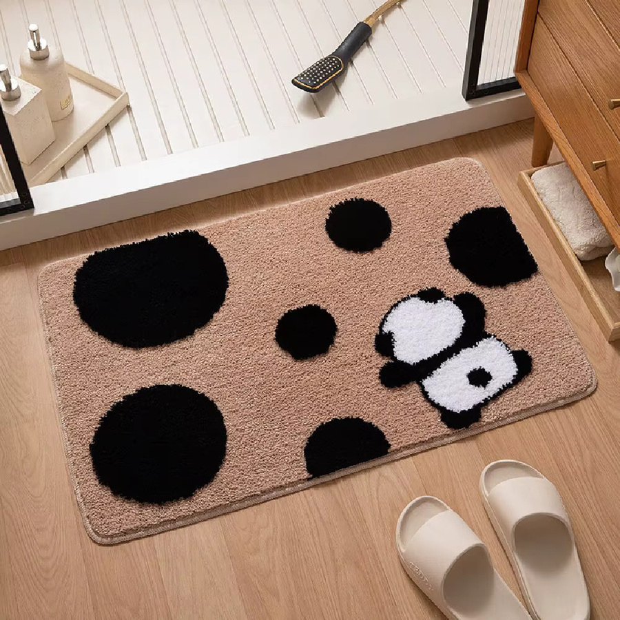VIKAMA Flanell-Eingangsmatte für das Badezimmer mit niedlichem Cartoon-Design in Multicolour - Bild 1