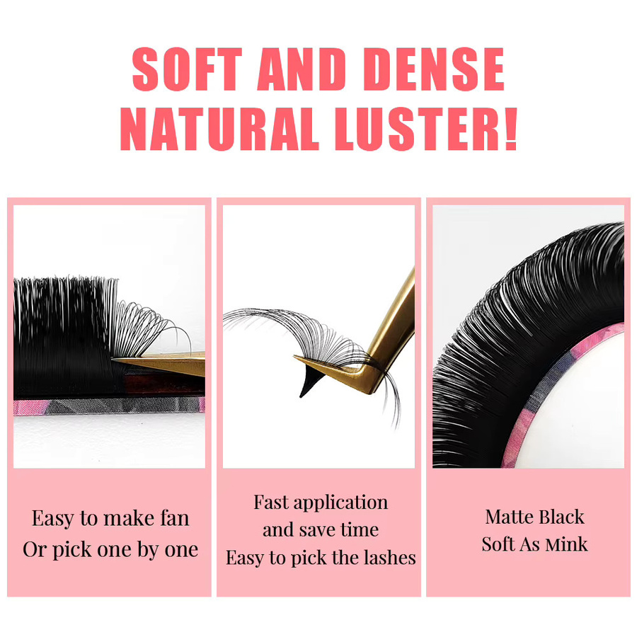 Abonnie Kaschmir Easy Fan Wimpernverlängerungen Mega Volume, Black - Bild 5