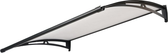 Aluminium-Vordach mit Polycarbonat-Verglasung, Breite: 150 cm, Tiefe: 100 cm - Bild 1