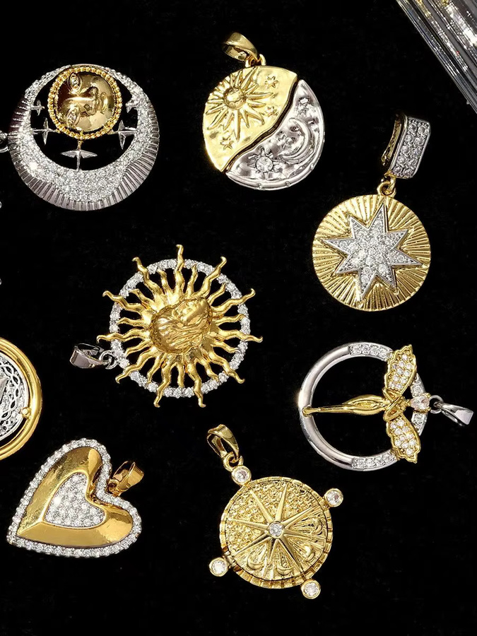 LAVIXMIA Anhänger Charms, Kupfer, Bicolor, Zirkonia, Damen - Bild 4