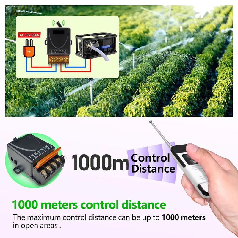 EUNNACO RF433MHz Drahtlose Fernbedienung mit Sender und Empfänger für Lampen und Elektrogeräte, Schwarz - Bild 3