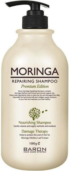 Baron Moringa Reparierendes Shampoo, 1000 g, für strapaziertes und trockenes Haar - Bild 1