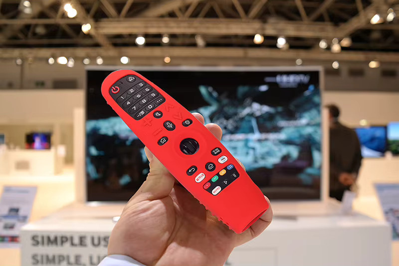 Silikon Schutzhülle für Smart TV Magic Fernbedienungen AN-MR19BA, MR18BA, AN-MR600, MR650A und MR20GA, Modell AKB75855501, in Grau und Rot - Bild 4