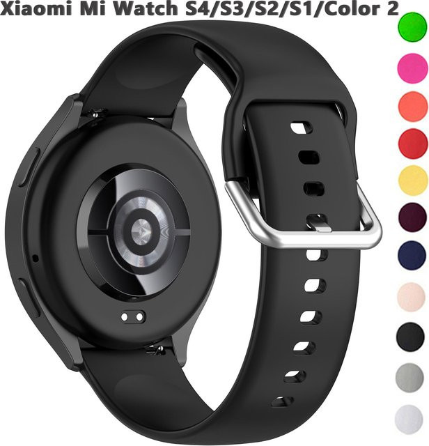 Hiyii Smartwatch-Armband Silikon, Schwarz, Unisex, 22mm - Bild 1