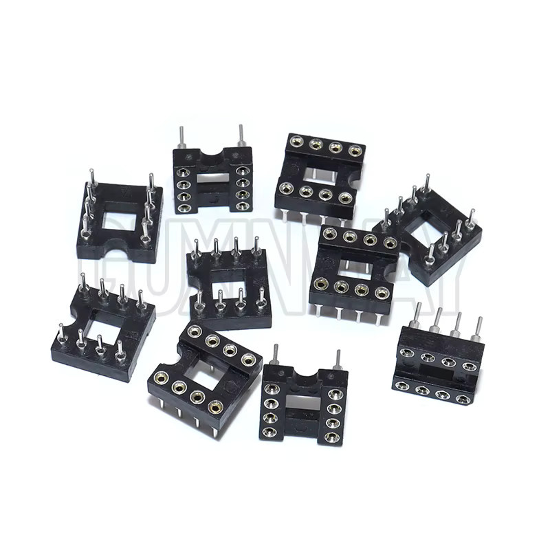 GUXINWAY 20 Stück DIP-8 IC Sockel Adapter Runde Loch Solder Typ in Schwarz - Bild 2