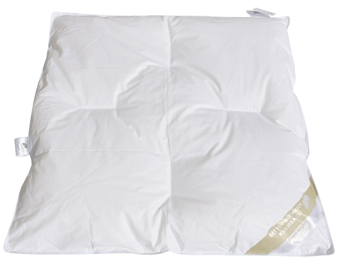 Frankenstolz Baby Ganzjahres Daunendecke mit Steppbettung, 100% Daunen, Weiß, B/B: 80 x 80 cm - Bild 1