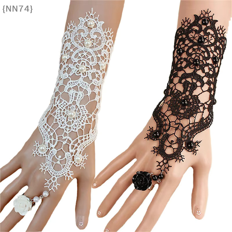 JETTING Sklavenhandschuh, Rose, Perle, Spitze, Schwarz, Damen - Bild 2