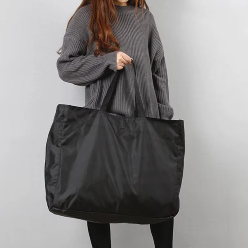 Robuste Clyine Einkaufstasche mit Reißverschluss in Blau oder Schwarz, waschbare und wiederverwendbare Stofftasche mit großer Kapazität - Bild 4