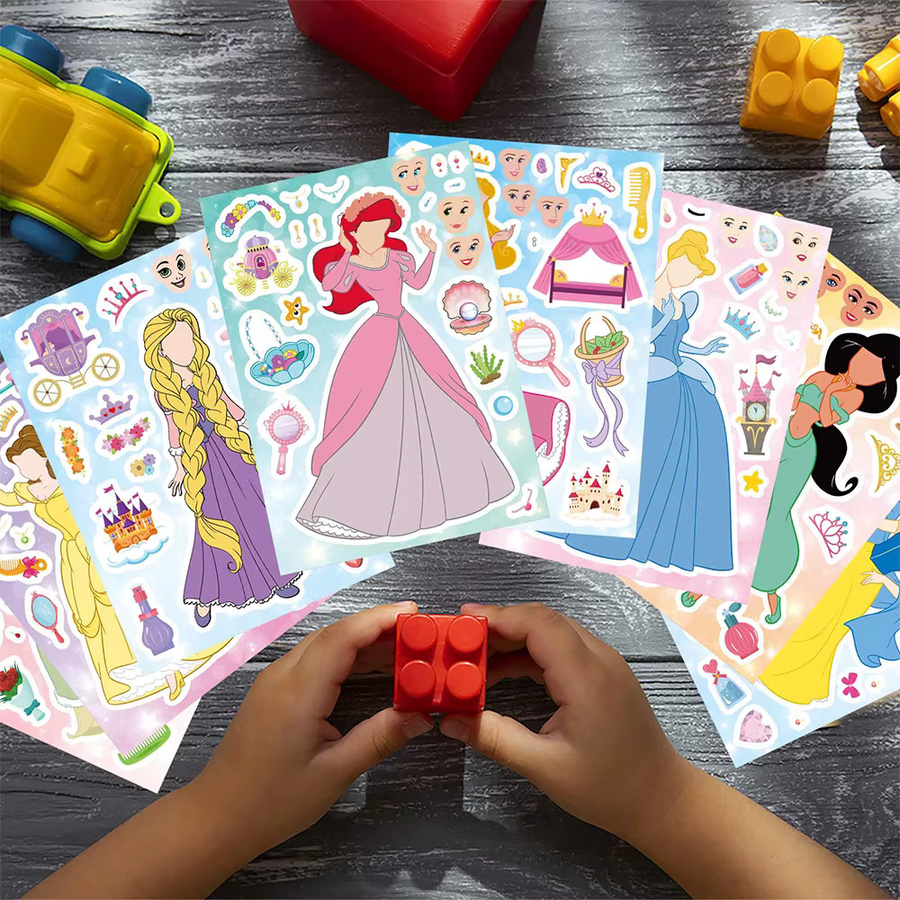 Disney Prinzessinnen Puzzle-Sticker, 8/16 Blatt - Bild 2