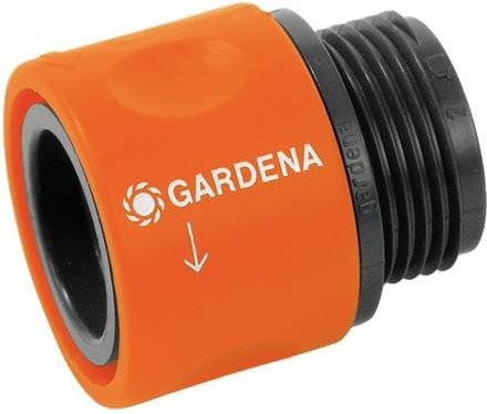 Gardena SB-Übergangs-Schlauchstück aus Kunststoff in Orange, 3/4 Zoll, B/T/H: 13 x 8 x 3,5 cm - Bild 1