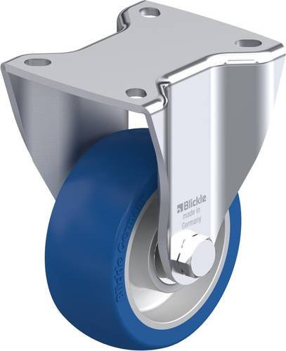 Blickle BH-ALBS 100K-1 Bockrolle in Blau und Silber aus Stahl mit einem Rad-Durchmesser von 100 mm und einer Tragfähigkeit von max. 320 kg - Bild 1