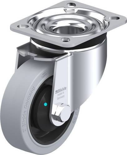 Blickle Lenkrolle LK-POEV 100KAD-1-SG in Grau und Schwarz mit 100 mm Rad-Durchmesser und einer Tragfähigkeit von max. 200 kg - Bild 1