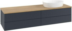 V&B Waschtischunterschrank Antao mit Frontstruktur in Eiche Honig, lackiert, B/T: 160 x 50 cm - Bild 1