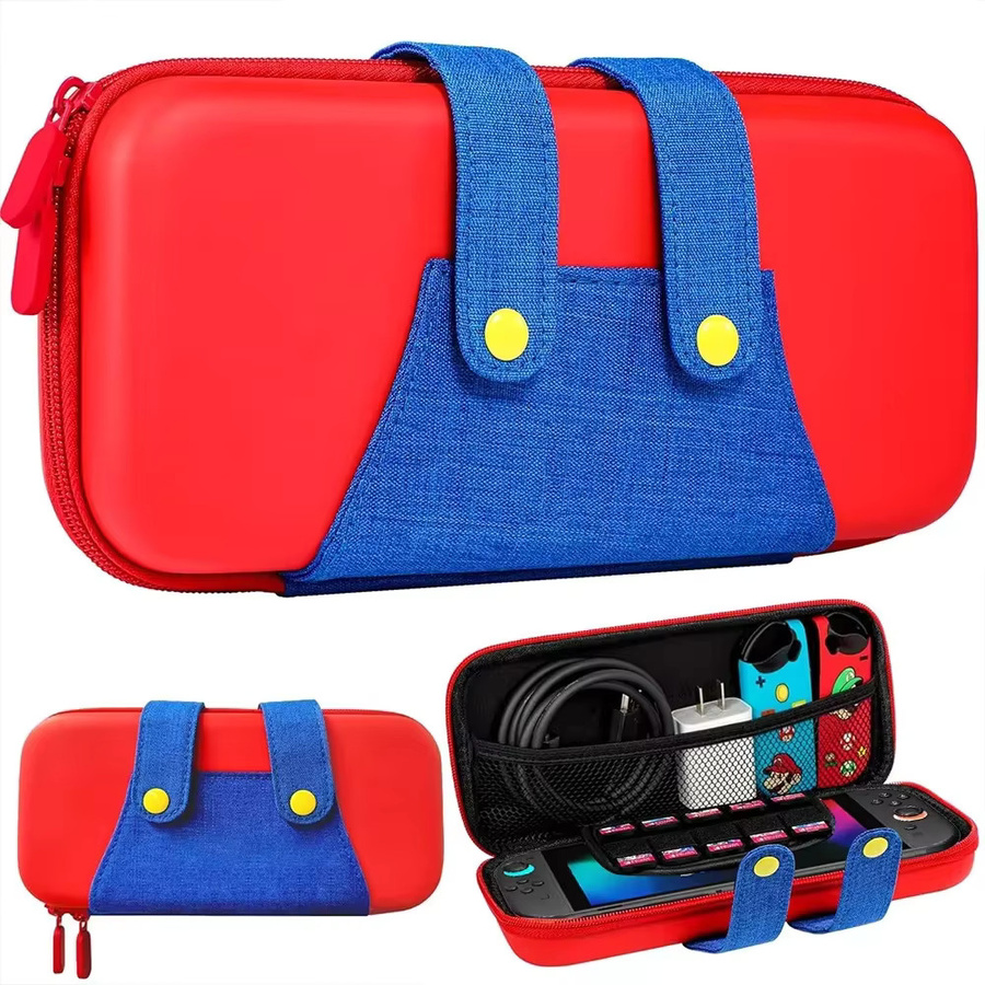 Wasserdichte EVA-Hartschalen-Tragetasche für Nintendo Switch 2 und NS2 in Rot und Blau - Bild 2