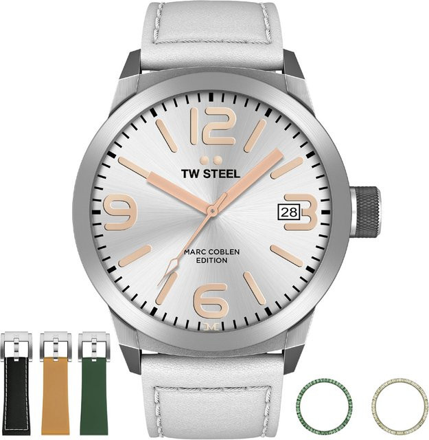 TW Steel Marc Coblen Edition Herrenuhr, Quarz, Edelstahl, 45 mm, Leder - Bild 1