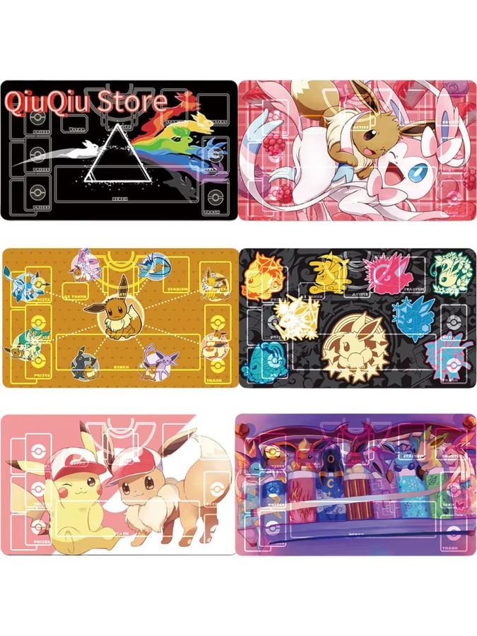 Bandai Pokémon Eevee & Sylveon Rosa Karierte TCG-Spielmatte, Sammelkartenspiel-Matte - Bild 4