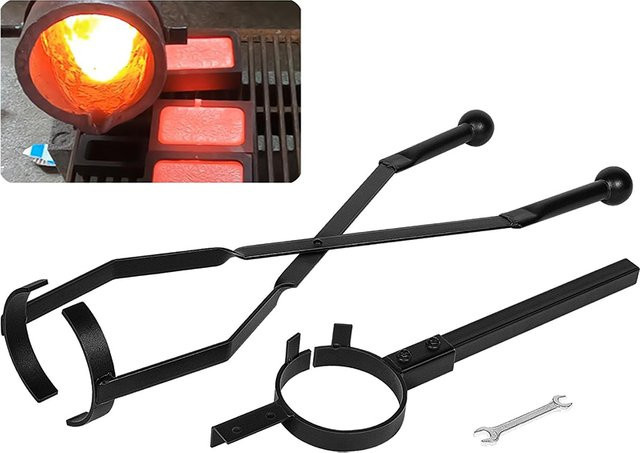 Perfer Tiegelzange Set für das Schmelzen und Heben von Metallen, 2 Stück Metallgusswerkzeuge - Bild 1
