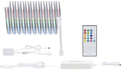 Paulmann MaxLED Home LED-Stripe Starter-Kit RGBW COB LED-Streifen mit Fernbedienung, 27W, Transparent/Multicolor - Bild 1