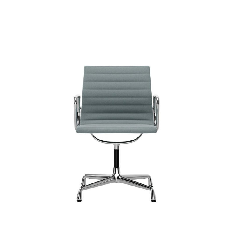 Vitra Aluminium Chair EA 104 mit Armlehnen in Blau und Stoffbezug - Bild 2