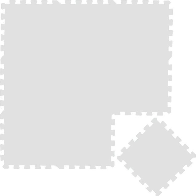 LittleTom Spiel- & Krabbelmatte aus EVA-Schaumstoff, 9 Teile, Weiß, B/T: 30 x 30 cm - Bild 1