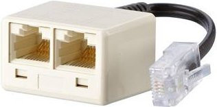 Metz Connect Netzwerkadapter Ethernet/LAN RJ-45 (W) zu RJ-45 (M), Weiß, Länge: 10 cm - Bild 1