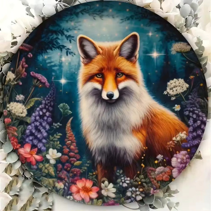CIFBUY Retro-Fuchs Wandkunst aus Metall in Mehrfarbig, rustikales Vintage-Tierdekor für Garten und Innenbereich - Bild 3
