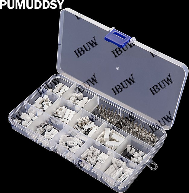 220 Stück JST Stecker und Buchse Steckverbinder-Set in Weiß mit 2P bis 8P Pin-Anschlüssen und 2,0mm Rastermaß - Bild 1