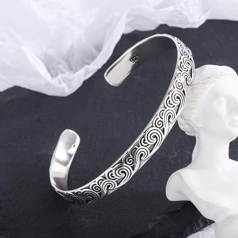 GaGa-Duck Armband, 925 Sterlingsilber, Wolken-Öffnungsarmreif - Bild 3