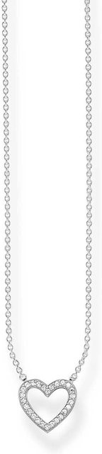 Thomas Sabo Halskette mit Anhänger Herz, 925 Silber, Zirkonia, Damen, 40-45cm - Bild 1