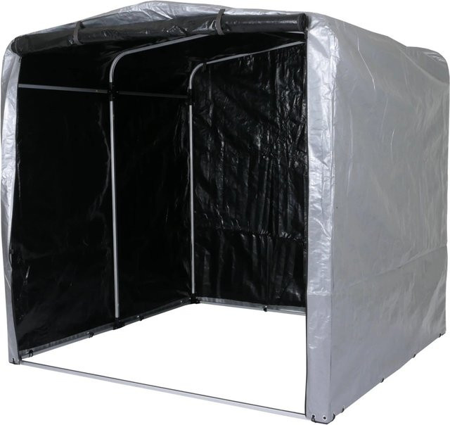 PROREGAL Fahrradgarage Silber, Wasserfestes Garagenzelt mit UV-Schutz, H x B x T: 201 x 201 x 201 cm - Bild 1