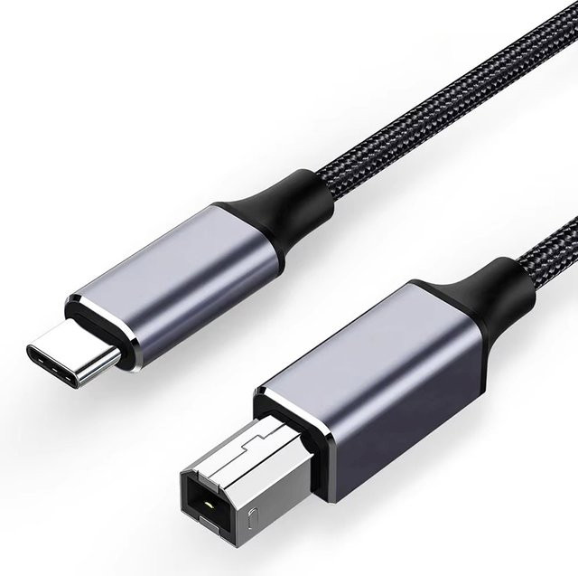 USB C auf USB B 3.0 Datenkabel Adapterkabel für Dockingstationen, externe Festplatten, Scanner und Drucker - Bild 1