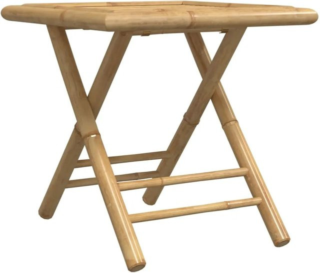 vidaXL Klappbarer Gartentisch aus Bambus in Braun B/T/H: 45 x 45 x 45 cm - Bild 1