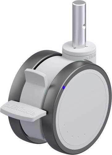 Blickle Kunststoff-Doppelrolle LKDGX-PATH 125XK-FI-ZAX51 in Grau und Silber mit 125 mm Durchmesser und einer Tragfähigkeit von 125 kg - Bild 1