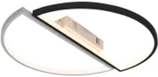 NETTLIFE LED Deckenleuchte aus Metall in Schwarz, modern und dimmbar mit Fernbedienung, rund - Bild 1