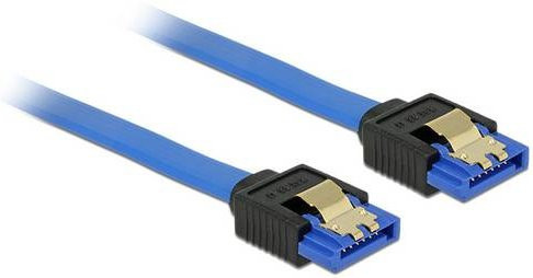 Delock SATA Festplatten Anschlusskabel Schwarz Blau, Länge: 50 cm - Bild 1