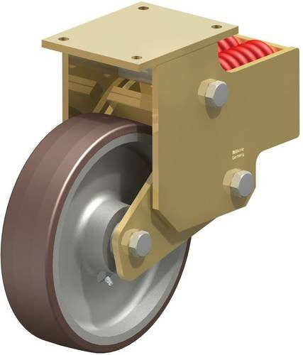 Blickle Bockrolle BSFN-GB 302K-F30 gefedert, Rad-Durchmesser: 300 mm, Tragfähigkeit: 2400 kg, Farbe: Silber/Mehrfarbig - Bild 1