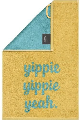 Cawö Gästetuch yippie yippie yeah in Gelb aus Baumwolle, B/H: 50 x 30 cm - Bild 1