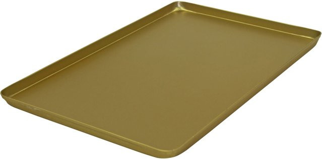 Schneider Ausstellblech aus Aluminium, eloxiert, Farbe: Gold, rechteckig, B/T/H: 32 x 48 x 2 cm - Bild 1