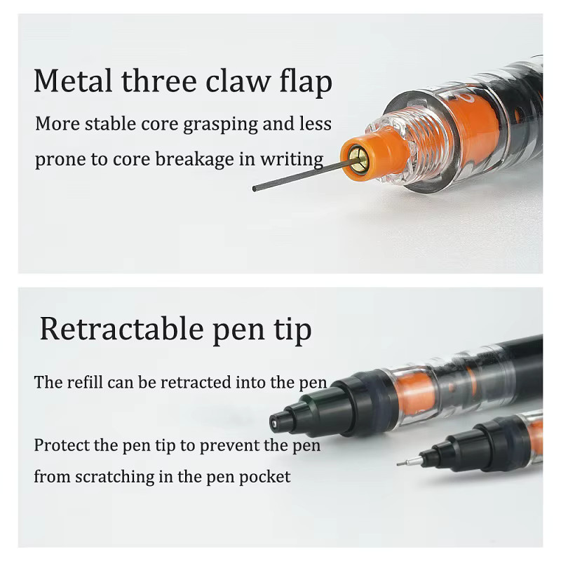 UNIStationery Automatischer Druckbleistift in Schwarz mit 0,5 mm Spitze und rutschfestem Griff - Bild 4