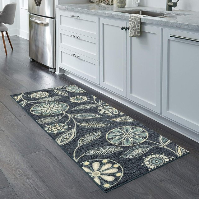 Lodestar Blumen Läufer Teppich Modernes Wohndekor in Mehrfarbig mit ethnischem Design, B/T: 120 x 40 cm - Bild 1
