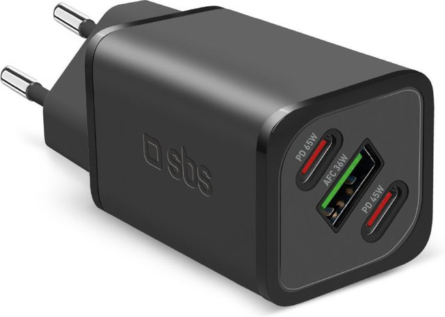 NanoTube GaN-Ladegerät 65W mit USB-C und USB-A in Schwarz - Bild 1