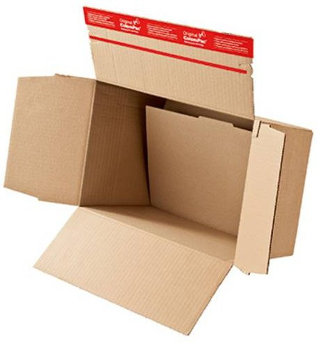 Colompac Versandkarton DIN A4 aus Wellpappe mit Selbstklebeverschluss, Braun - Bild 1