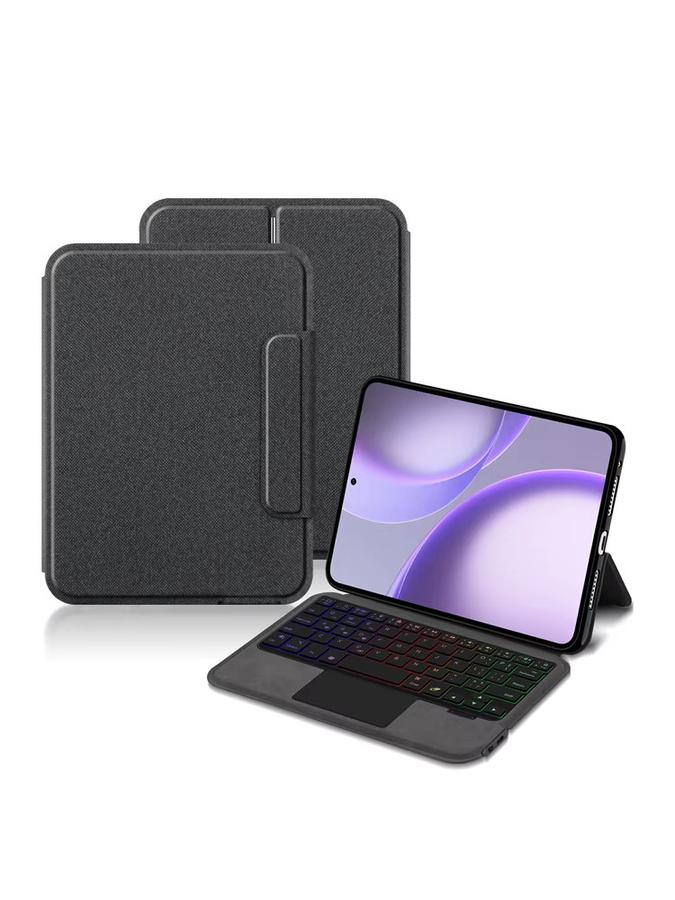 AJIUYU Kabellose Bluetooth-Tastaturhülle für OPPO Pad Mini 2026 8,8 Zoll OPD2515 in Schwarz mit Smart Touchpad und Hintergrundbeleuchtung - Bild 4