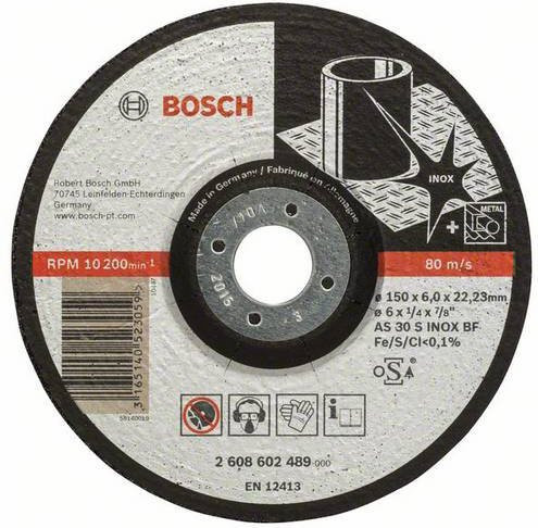 Bosch Schruppscheibe gekröpft Expert for Inox für Metall, Durchmesser: 150 mm, Bohrung: 22,23 mm - Bild 1