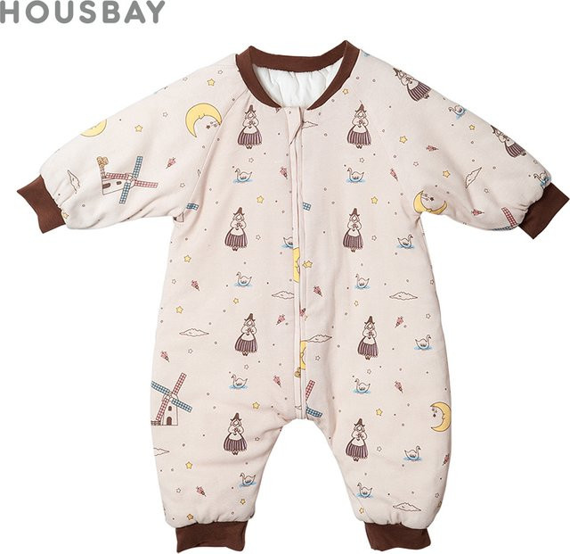 HOUSBAY Schlafsack für Kinder Märchenstadt aus 100 % Baumwolle für Mädchen von 1–4 Jahren - Bild 1